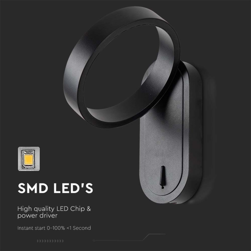 LED Wandleuchte LED/5W/230V 3000K/4000K Schwarz