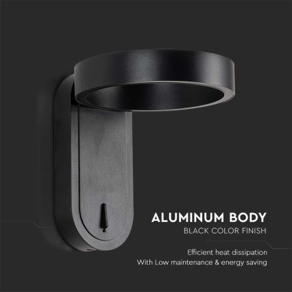 LED Wandleuchte LED/5W/230V 3000K/4000K Schwarz