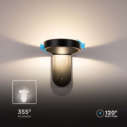 LED Wandleuchte LED/5W/230V 3000K/4000K Schwarz