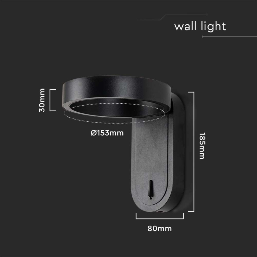 LED Wandleuchte LED/5W/230V 3000K/4000K Schwarz