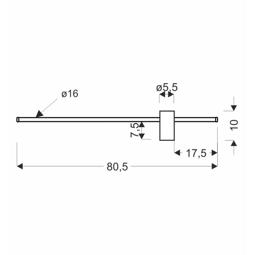 LED Wandleuchte ARIAN LED/13W/230V 4000K schwarz