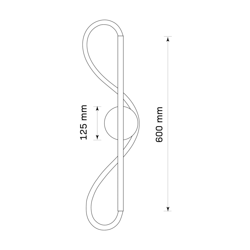 LED-Wandleuchte EMMA LED/19W/230V, goldfarben
