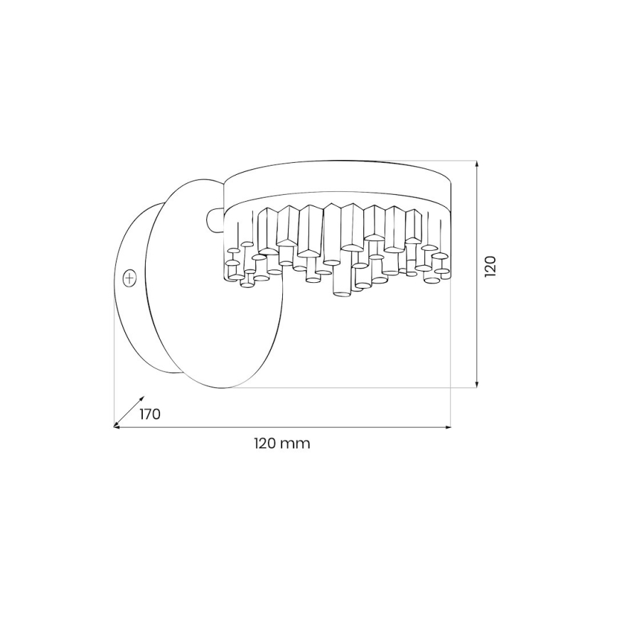LED-Wandleuchte LED/4W/230V goldfarben