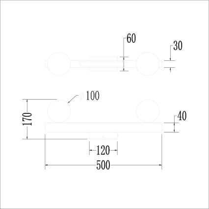 LED-Wandleuchte MAGNET LED/13W/230V + 2xG9/60W 3000/4000K weiß