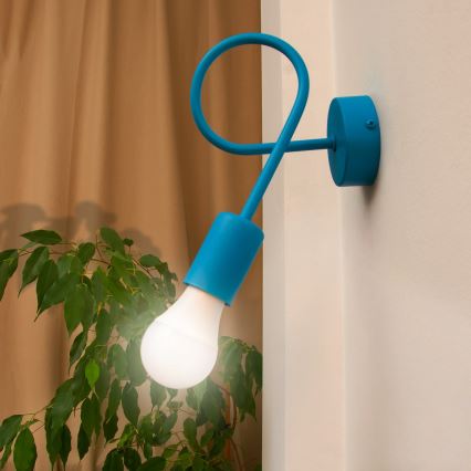 LED-Wandleuchte OXFORD 1xE27/15W/230V blau