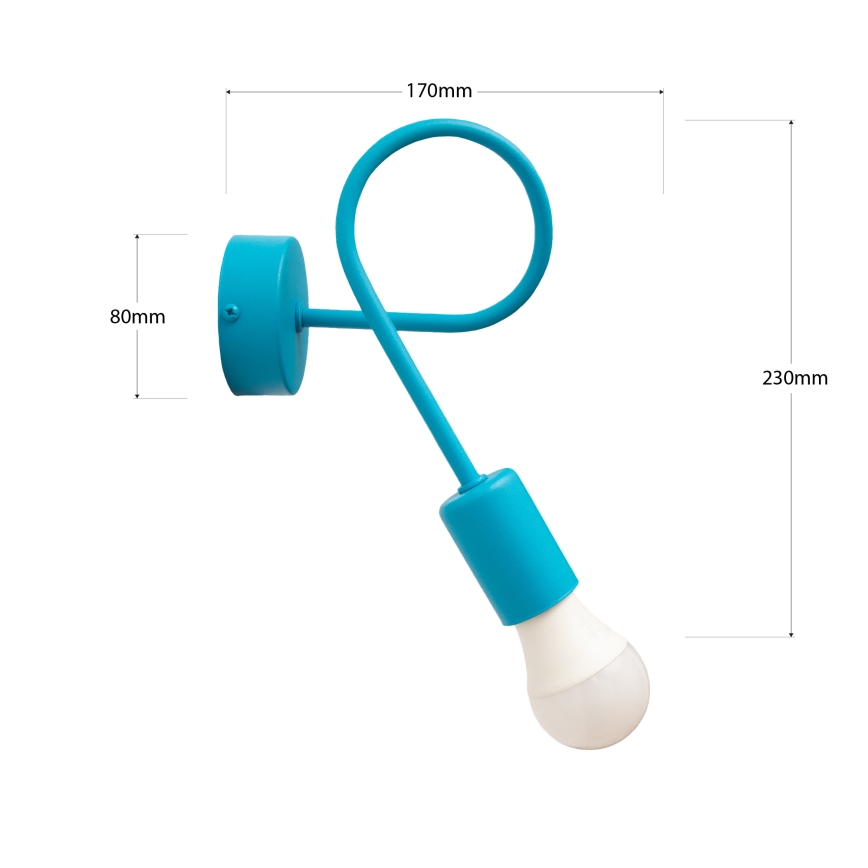 LED-Wandleuchte OXFORD 1xE27/15W/230V blau