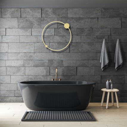 LED Wandleuchte SATURNO LED/46W/230V Ø 80 cm IP44 gold