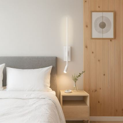 LED-Wandleuchte TORCH LED/6W/230V + LED/3W weiß