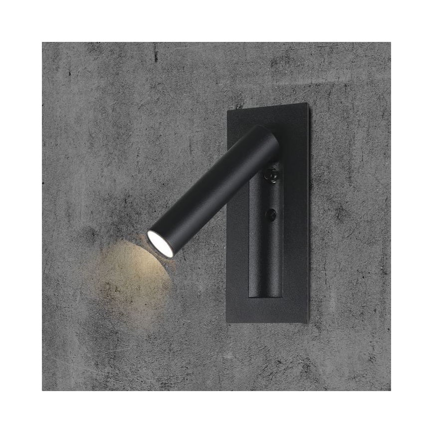 LED-Wandspot LED/2W/230V 3000K schwarz