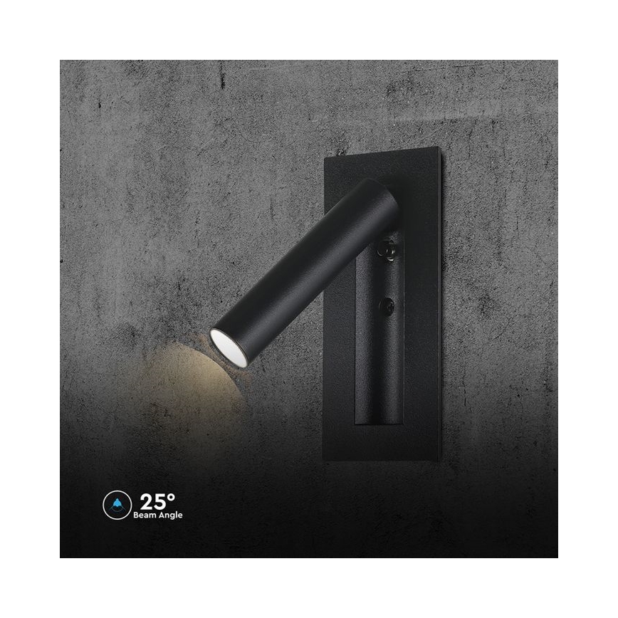 LED-Wandspot LED/2W/230V 3000K schwarz