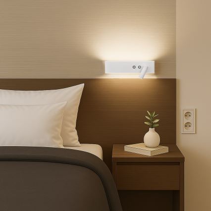 LED-Wandspot RESORT LED/10W/230V + LED/3W weiß, rechts