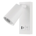 LED-Wandstrahler mit USB LED/5W/230V weiß