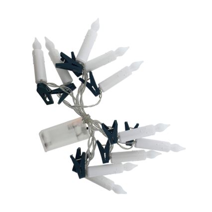 LED-Weihnachts-Dekolichterkette 10xLED/2xAA 1,65 m warmweiß Kerzen