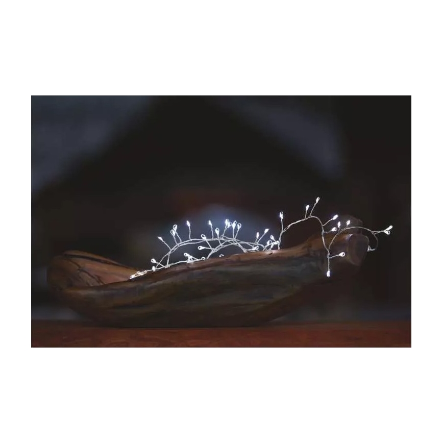 LED Weihnachts-Lichterkette 100xLED/3xAA 2,7 m kaltweiß