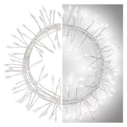 LED Weihnachts-Lichterkette 100xLED/3xAA 2,7 m kaltweiß