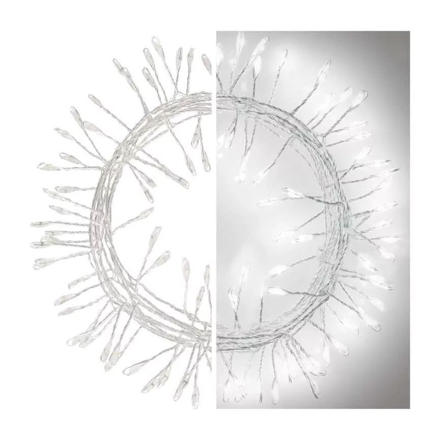 LED Weihnachts-Lichterkette 100xLED/3xAA 2,7 m kaltweiß