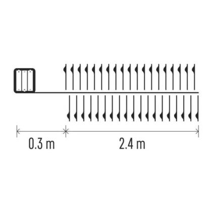 LED Weihnachts-Lichterkette 100xLED/3xAA 2,7 m kaltweiß