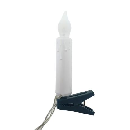 LED-Weihnachts-Lichterkette 10xLED/2xAA 1,65 m warmweiß, kerzenförmig