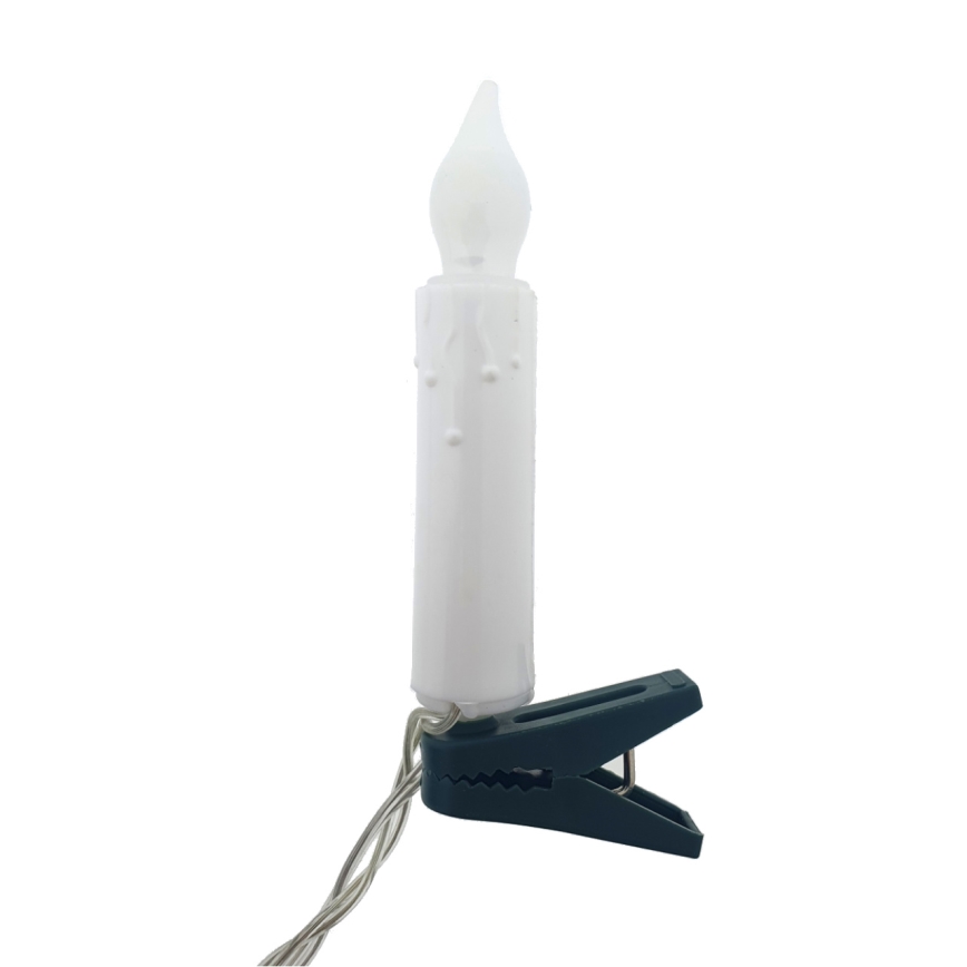 LED-Weihnachts-Lichterkette 10xLED/2xAA 1,65 m warmweiß, kerzenförmig