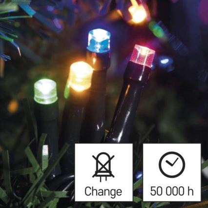 LED-Weihnachts-Lichterkette für den Außenbereich 180xLED/23m IP44 mehrfarbig