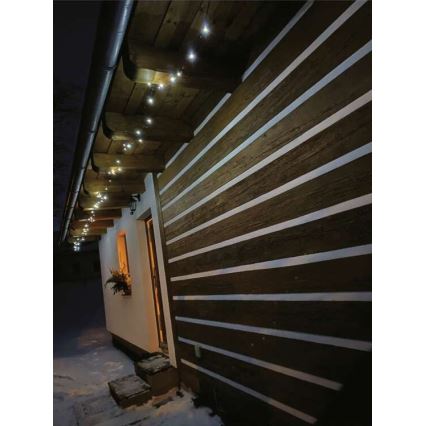 LED-Weihnachts-Lichterkette für den Außenbereich 80xLED/13m IP44 kaltweiß