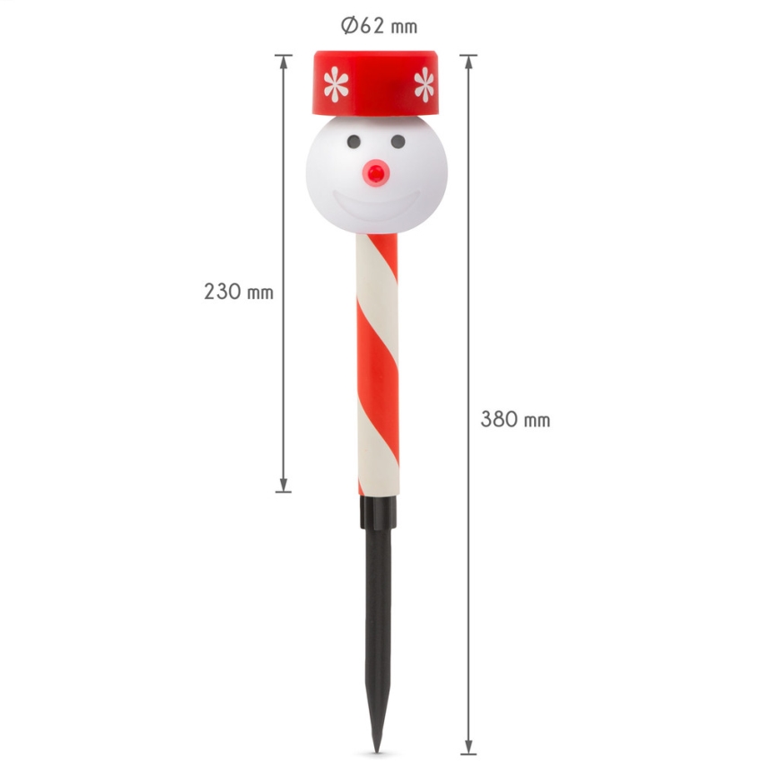 LED-Weihnachts-Solarlampe 1xLED/1,2V IP44 Schneemann
