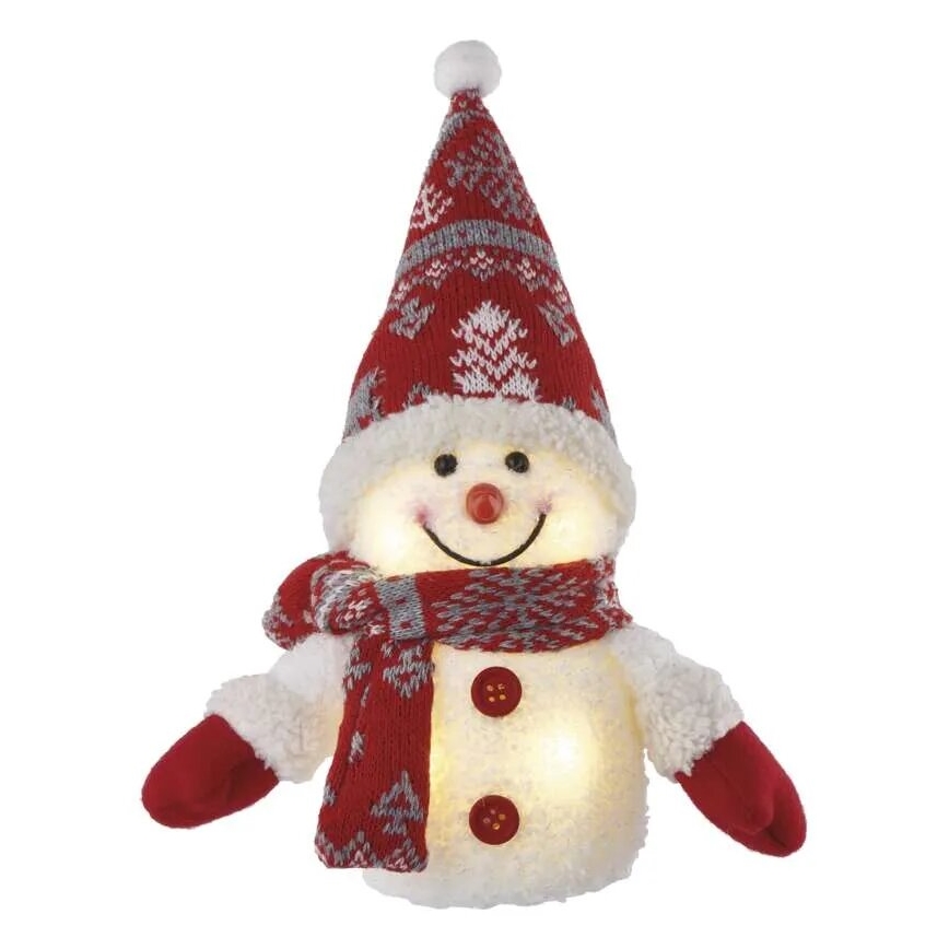 LED Weihnachtsdekoration 4xLED/3xAAA Schneemann
