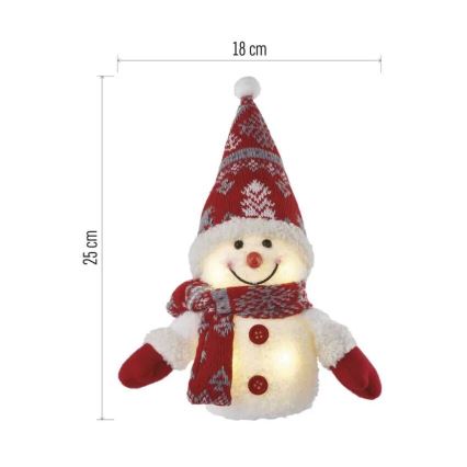 LED Weihnachtsdekoration 4xLED/3xAAA Schneemann