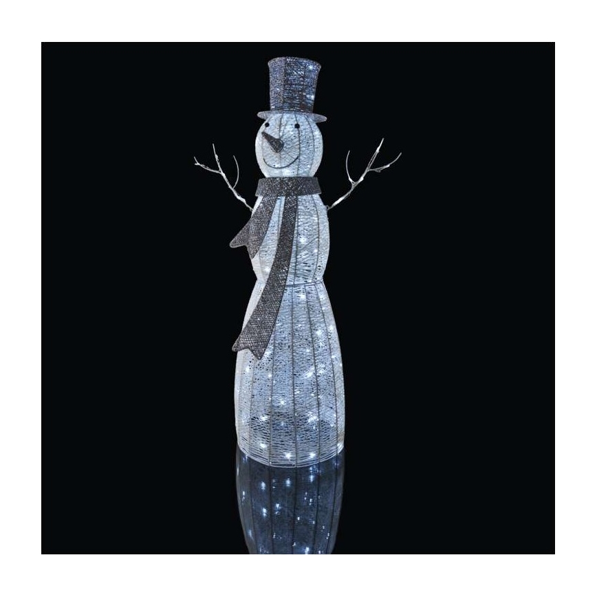 LED-Weihnachtsdekoration 120xLED/2,8W/230V 124 cm Schneemann