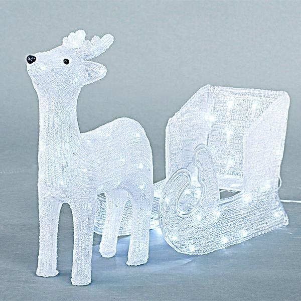 LED-Weihnachtsdekoration für den Außenbereich LED/3,6W/230V IP44 kaltweiß Rentier
