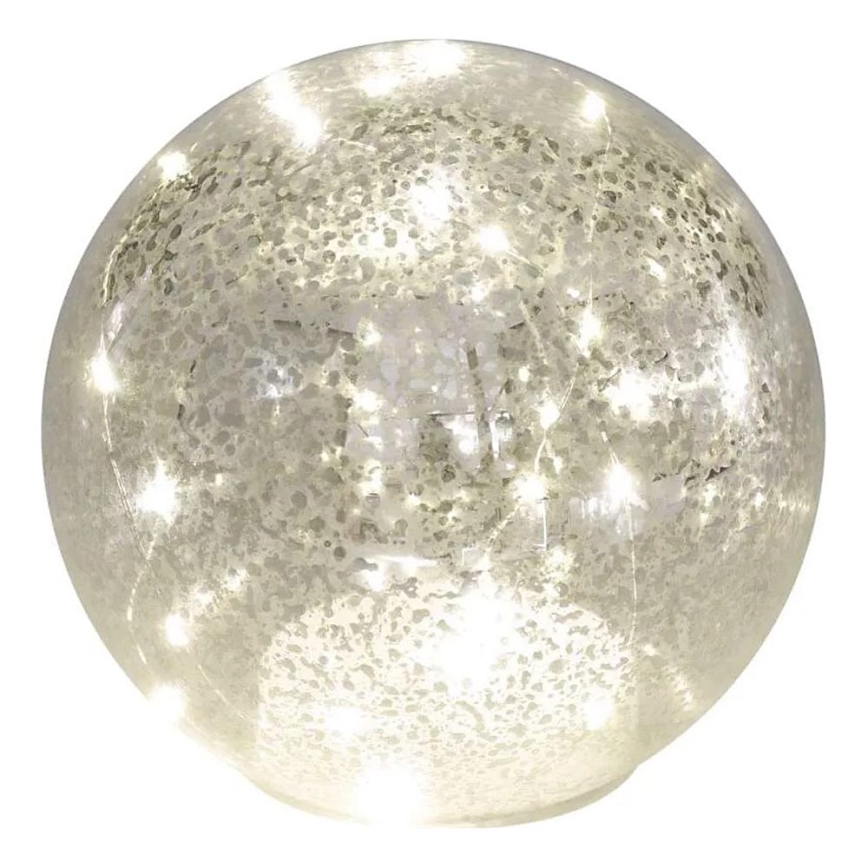 LED-Weihnachtsdekoration Kugel Ø 15 cm, 20× LED, 3× AA-Batterien