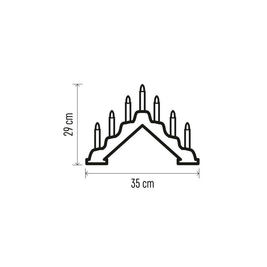 LED-Weihnachtskerzenständer 7xLED/2xAA weiß