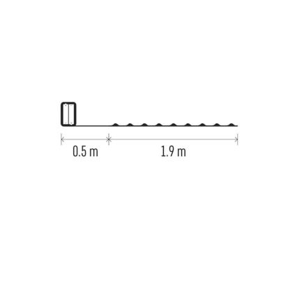 LED Weihnachtskette 20xLED/2xAA 2,4m kaltweiß