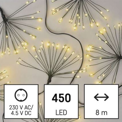 LED Weihnachtskette 450xLED/11m warmweiß