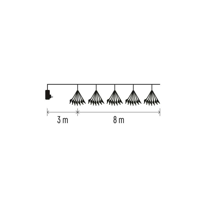 LED Weihnachtskette 450xLED/11m warmweiß
