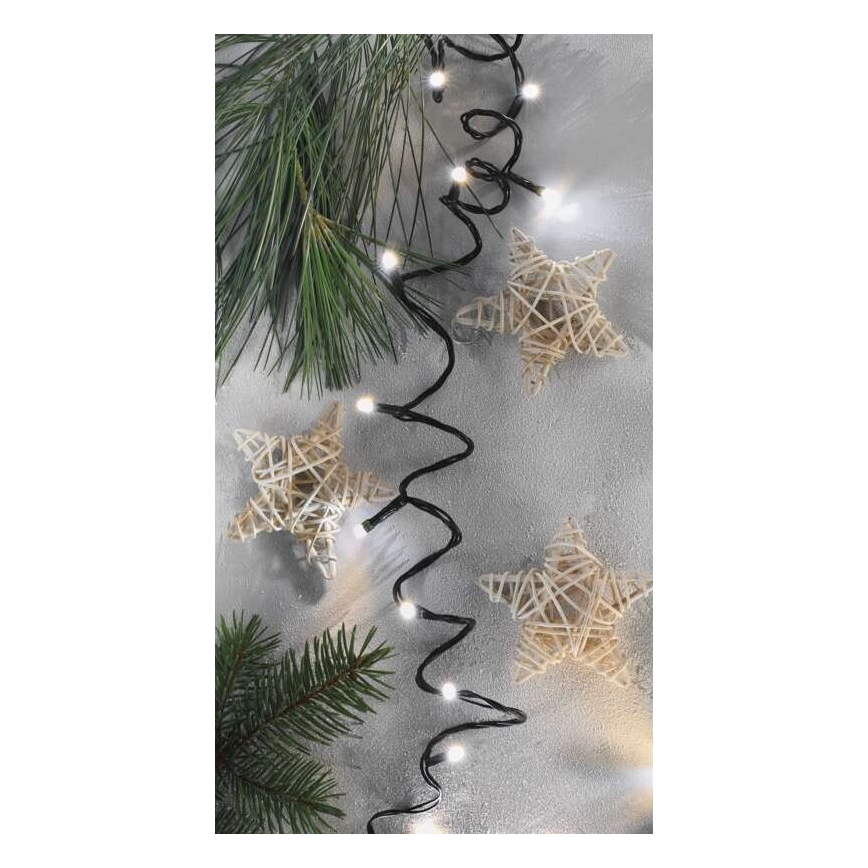 LED-Weihnachtskette für den Außenbereich 120xLED/17m IP44 warm/kalt weiß