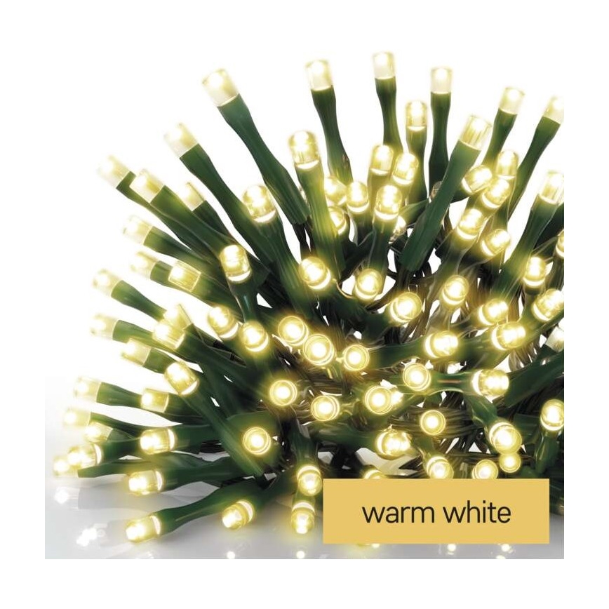 LED-Weihnachtskette für den Außenbereich 120xLED/8 Modi 17m IP44 warmweiß