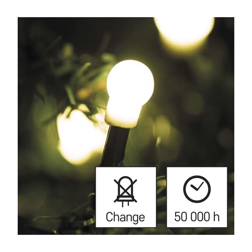 LED-Weihnachtskette für den Außenbereich 200xLED/25m IP44 warmweiß