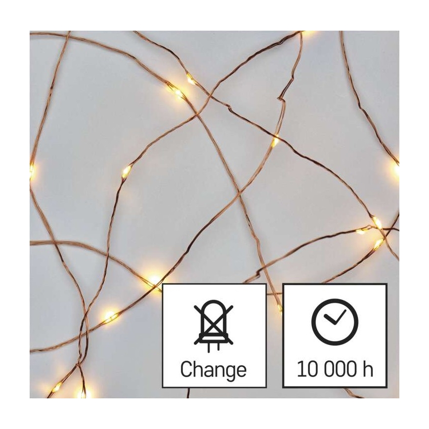 LED-Weihnachtskette für den Außenbereich 75xLED/12,5m IP44 warmweiß