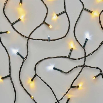 LED-Weihnachtskette für den Außenbereich 80xLED/13m IP44 warm/kalt weiß