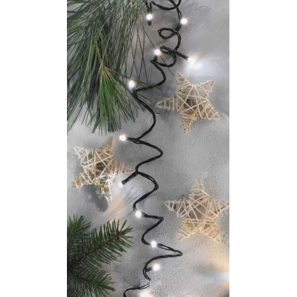 LED-Weihnachtskette für den Außenbereich 80xLED/13m IP44 warm/kalt weiß