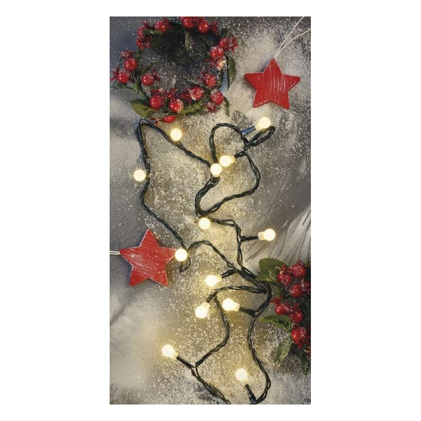 LED-Weihnachtskette für den Außenbereich 80xLED/13m IP44 warmweiß