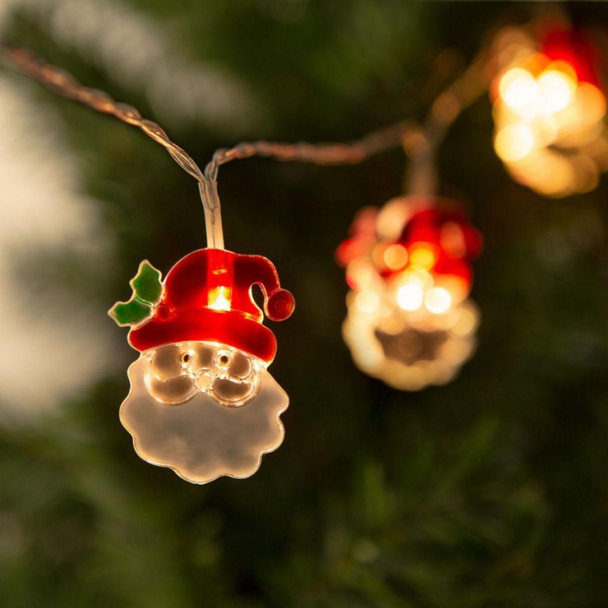 LED-Weihnachtslichterkette 10xLED/2xAA 1,2m warmweiβ