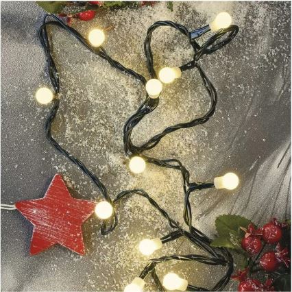 LED-Weihnachtslichterkette 200 LEDs / 8 Funktionen 20 m IP44 warmweiß