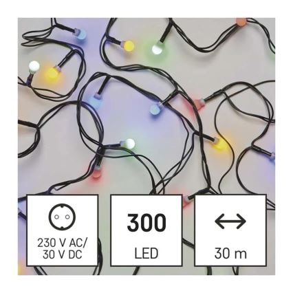 LED-Weihnachtslichterkette, 300 LEDs, 8 Funktionen, 35 m, IP44, warmweiß