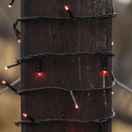 LED-Weihnachtslichterkette für den Außenbereich 100xLED/10m IP44 rot
