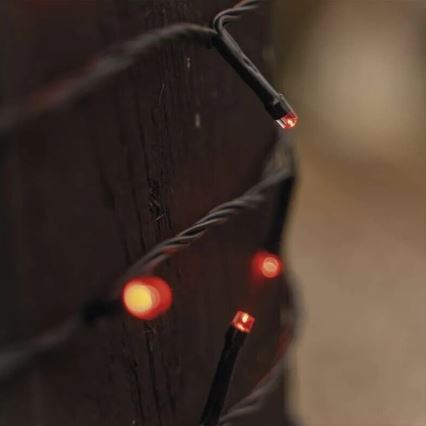 LED-Weihnachtslichterkette für den Außenbereich 100xLED/10m IP44 rot