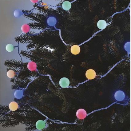 LED-Weihnachtslichterkette für den Außenbereich 40xLED/9m IP44 mehrfarbig