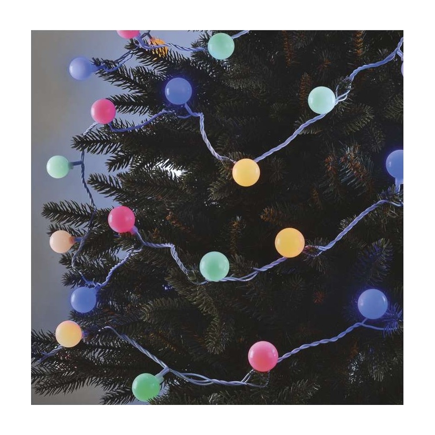 LED-Weihnachtslichterkette für den Außenbereich 40xLED/9m IP44 mehrfarbig