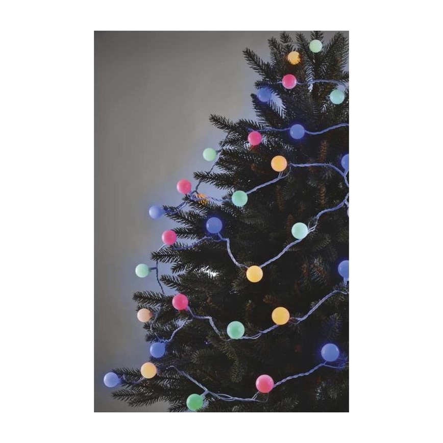 LED-Weihnachtslichterkette für den Außenbereich 40xLED/9m IP44 mehrfarbig